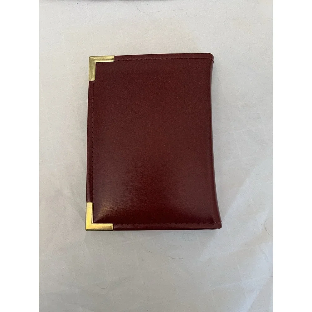 Vintage NOS Prop Notepad Holder W/address Book Burgundy 